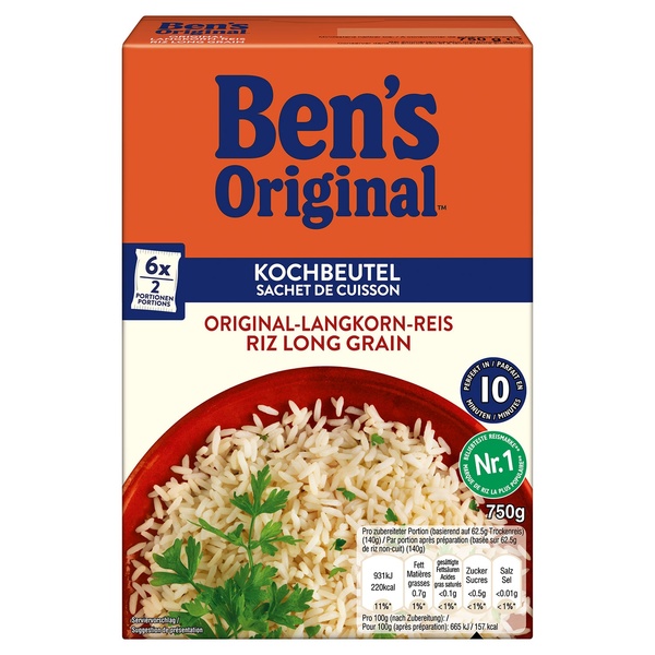 Bild 1 von BEN’S ORIGINAL™ Kochbeutel Original-Langkorn-Reis 750 g