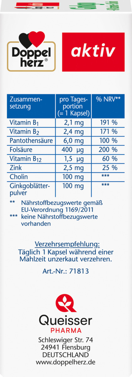 Bild 3 von Doppelherz Ginkgo + B-Vitamine + Cholin Kapseln