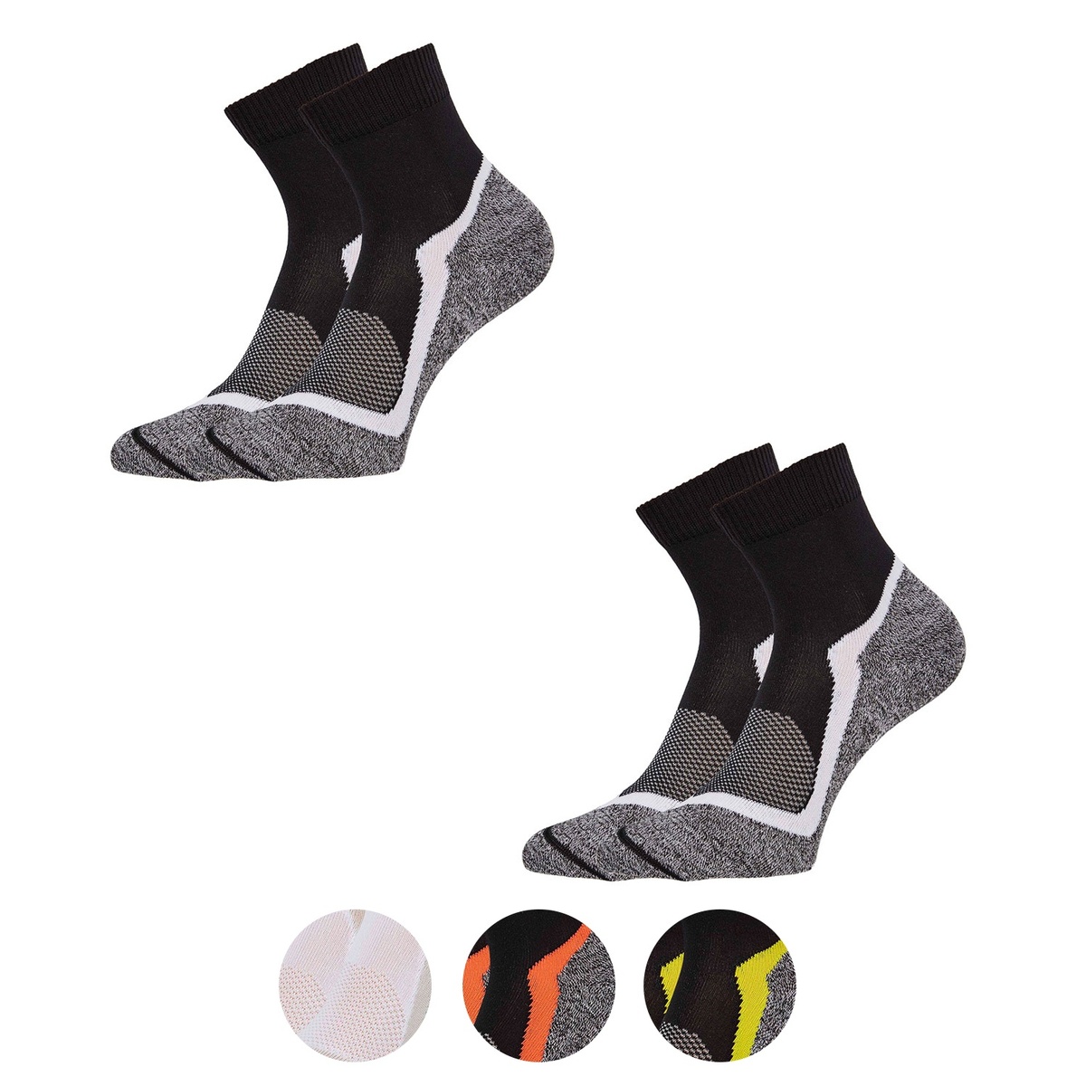 Bild 1 von CRANE Damen und Herren Radler-/Sportsocken, 2 Paar