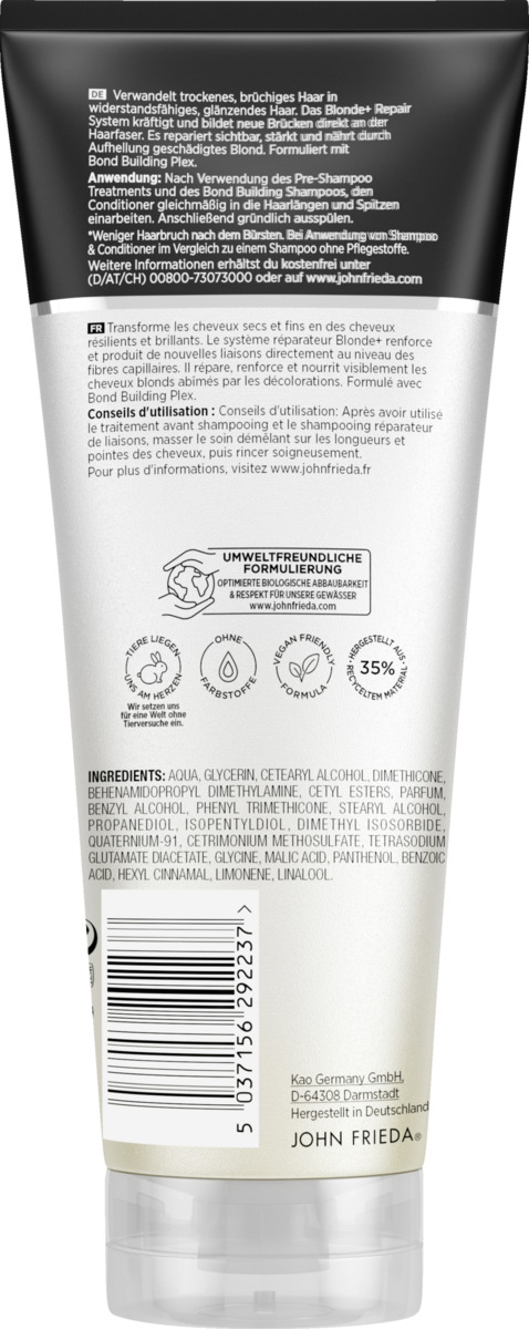 Bild 2 von JOHN FRIEDA REPAIR SYSTEM Bond Building Conditioner
