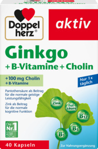 Doppelherz Ginkgo + B-Vitamine + Cholin Kapseln