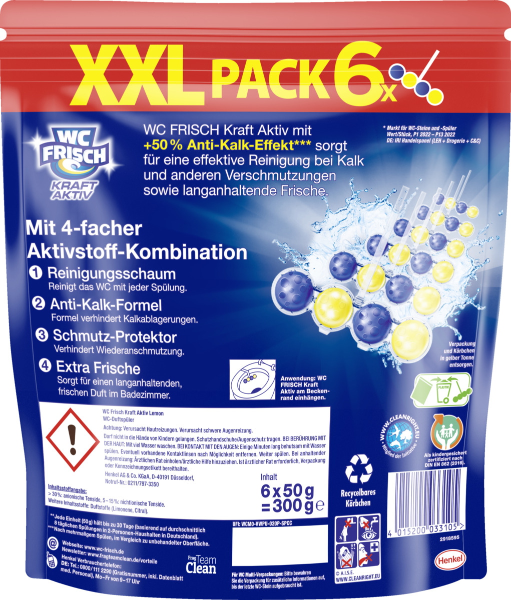 Bild 2 von WC FRISCH Kraft Aktiv Duftspüler Lemon