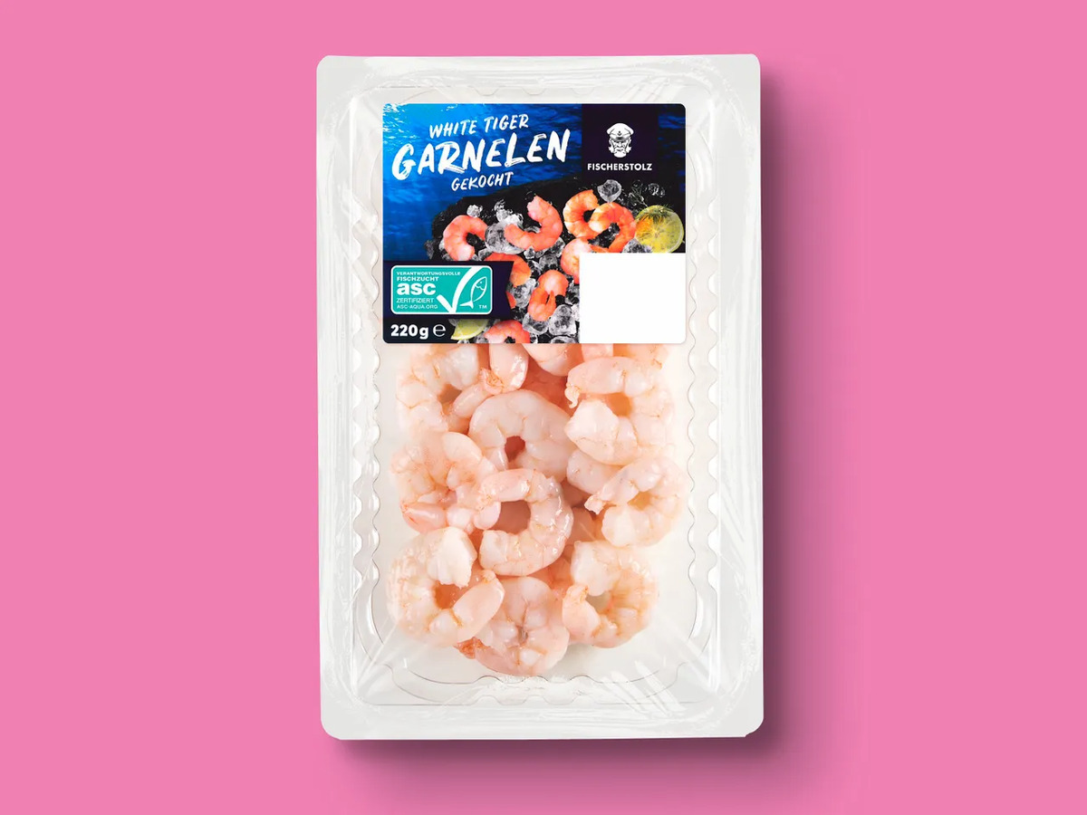 Bild 1 von Fischerstolz ASC White Tiger Garnelen, 
         220 g