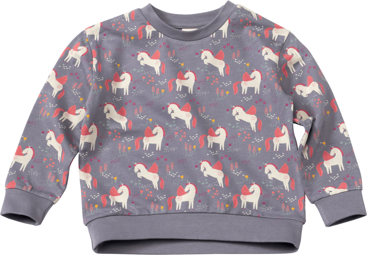 Bild 1 von ALANA Sweatshirt mit Einhorn-Muster, grau, Gr. 98