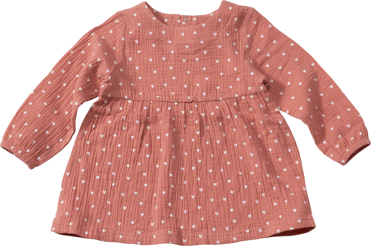 Bild 1 von ALANA Tunika aus Musselin mit Herz-Motiv, rosa, Gr. 128