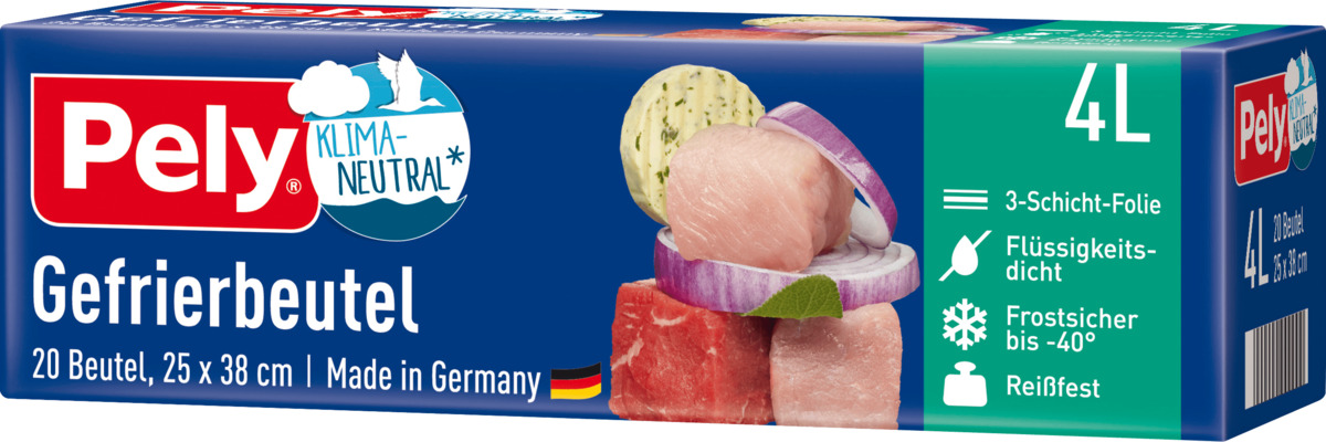 Bild 1 von PELY® KLIMANEUTRAL  Gefrierbeutel 4 L
