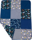 Bild 1 von ALANA Patchwork Decke, ca. 100 x 75 cm, aus Bio-Baumwolle, blau