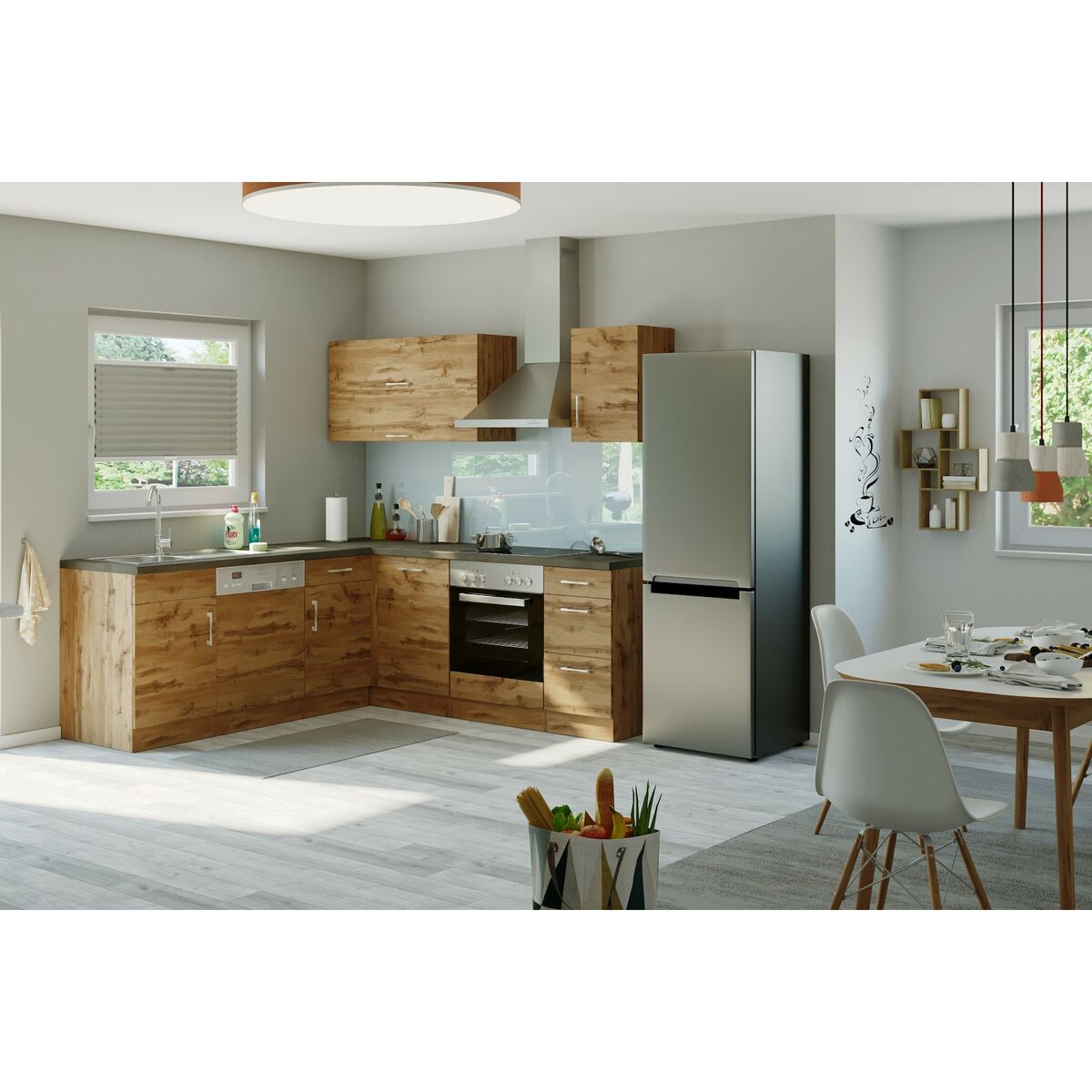 Bild 1 von HELD Winkelküche 210x210cm, Klappenhänger, ohne Einbaugeräte, versch. Farben