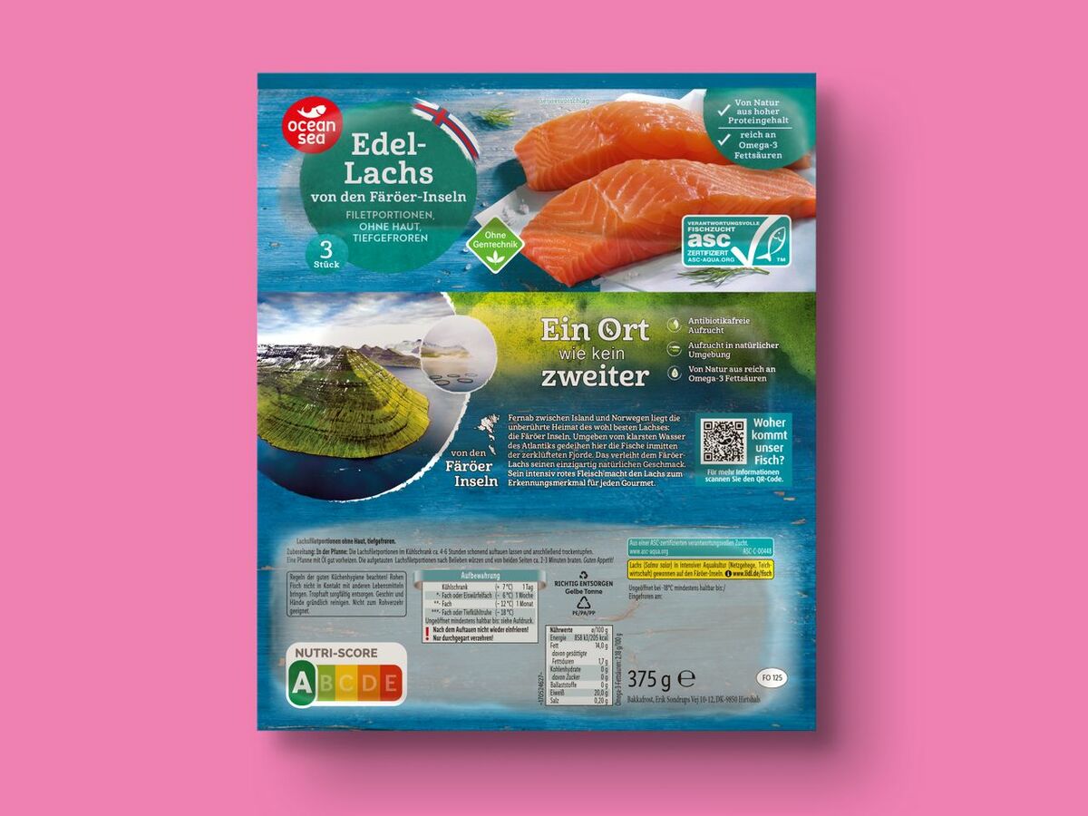 Bild 1 von Ocean Sea ASC Edel-Lachs, 
         3x 125 g