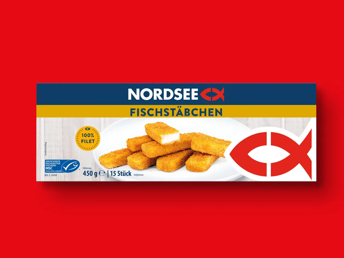 Bild 1 von Nordsee Fischstäbchen, 
         450 g