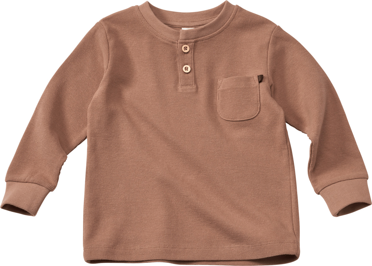 Bild 1 von ALANA Langarmshirt in Waffel-Struktur, braun, Gr. 116