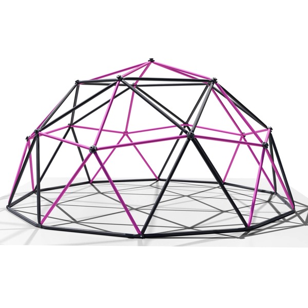 Bild 1 von Klettergerüst 360x360x180cm DomeClimber Kinder Kletterkuppel Geodome 12FT - anthrazit/pink