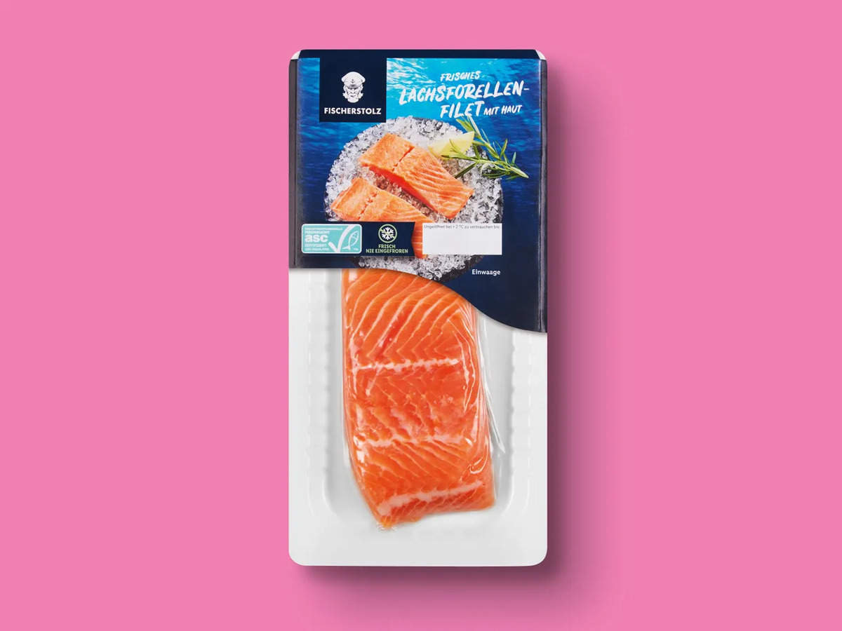Bild 1 von Fischerstolz ASC Frisches Lachsforellenfilet, 
         180 g
