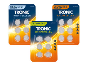TRONIC® 6 Knopfzellen, 
         6 Stück