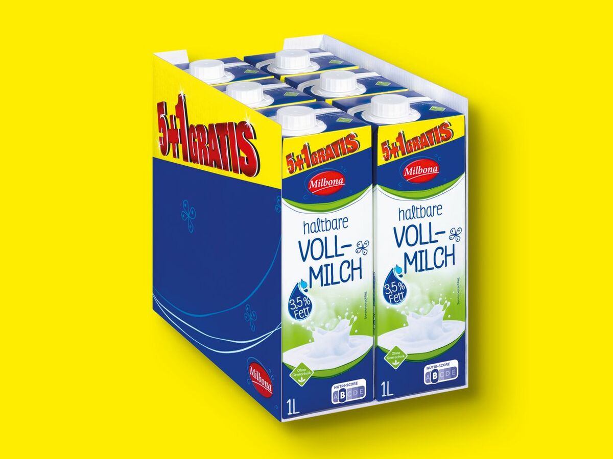Bild 1 von Milbona Haltbare Vollmilch, 
         6x 1 l