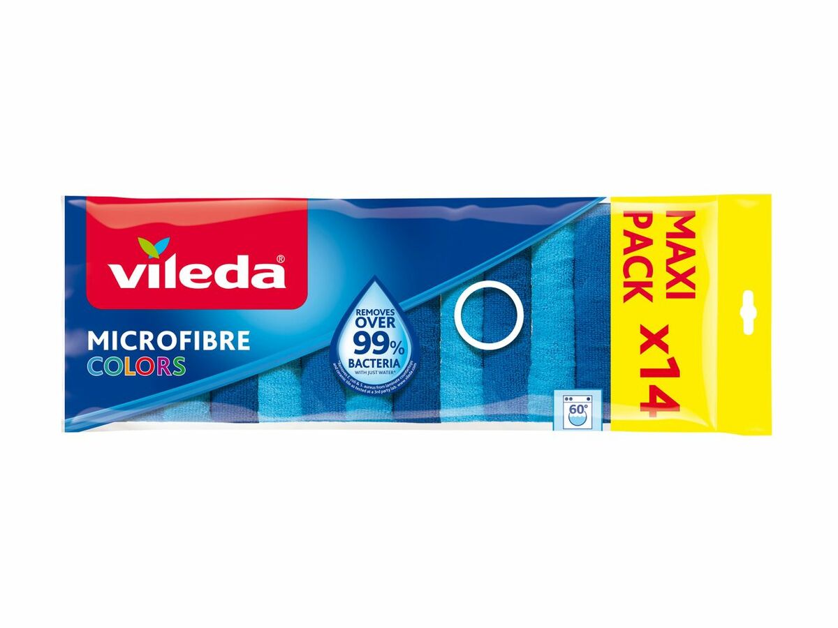 Bild 1 von Vileda 14 Microfaser-Allzwecktücher, 
         14 Stück