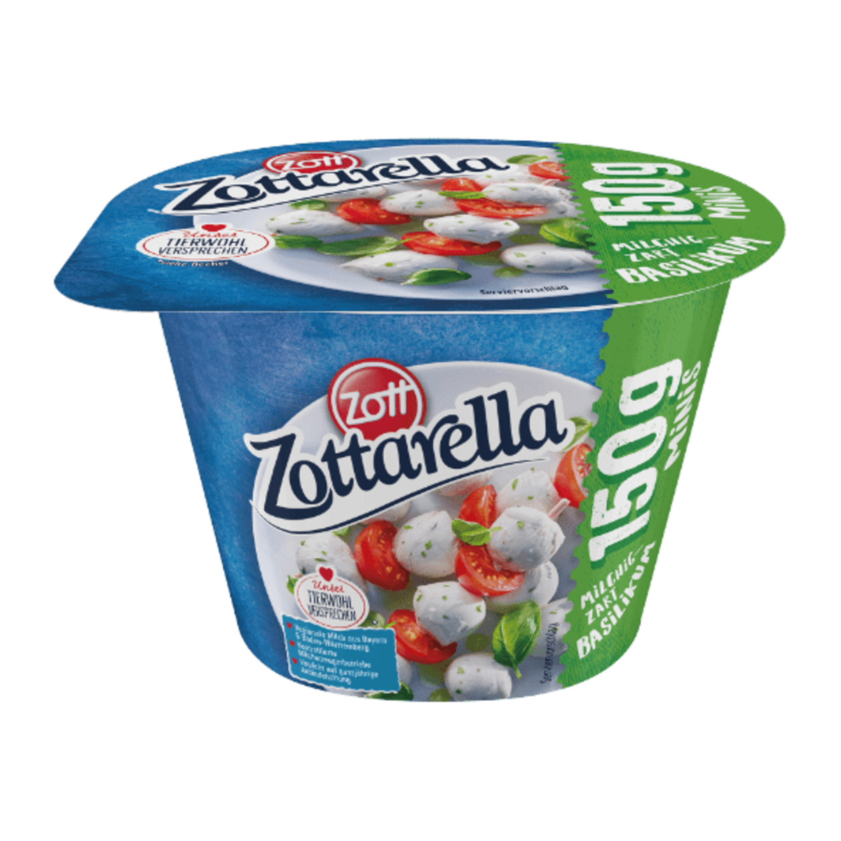 Bild 1 von ZOTT Zottarella Minis Basilikum 280g