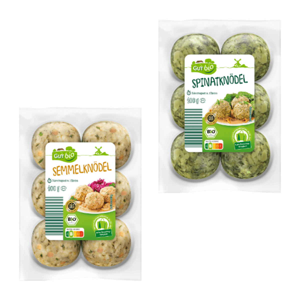 Bild 1 von GUT BIO Bio-Semmelknödel / -Spinatknödel 400g