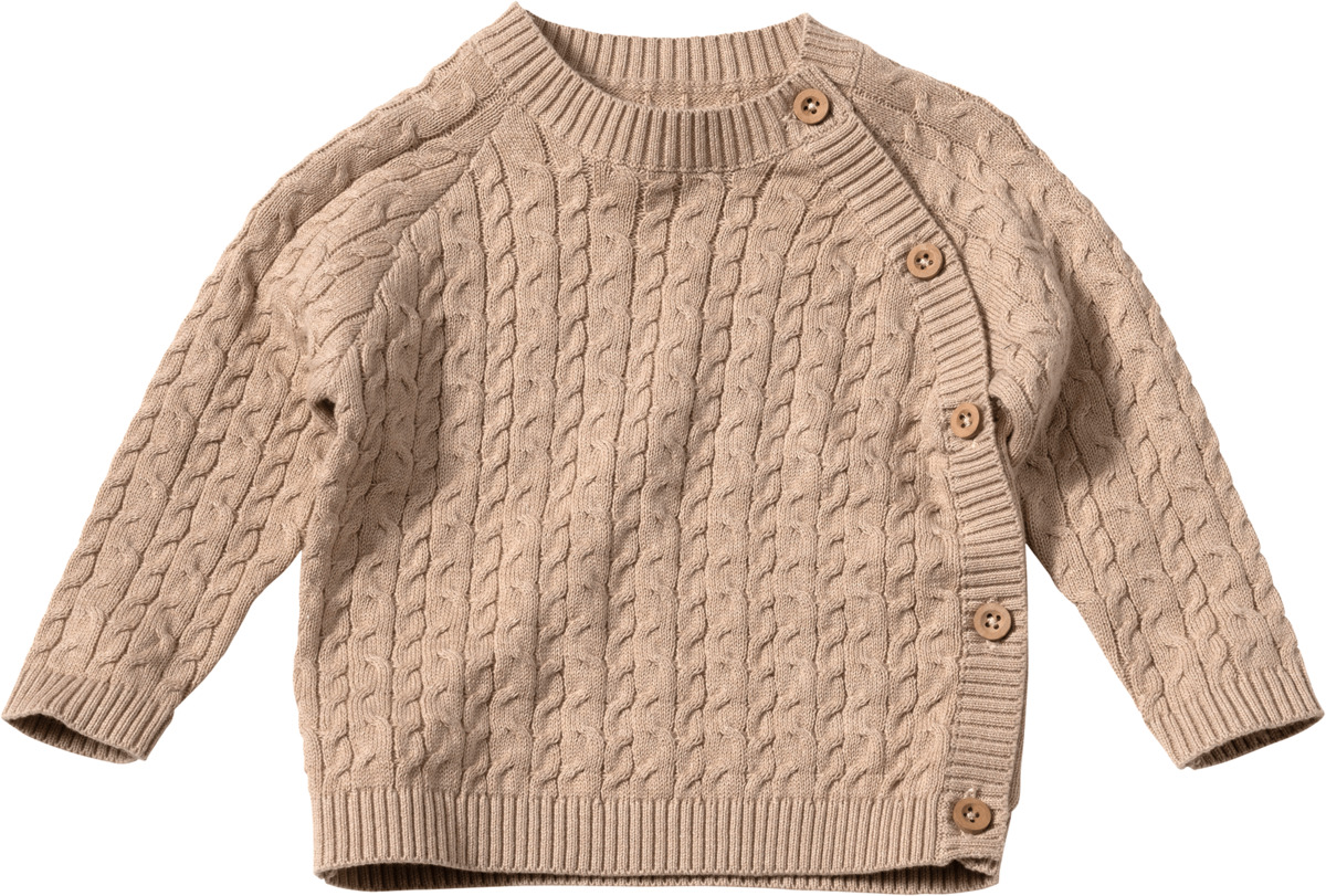 Bild 1 von ALANA Pullover aus Strick mit Knöpfen, beige, Gr. 68