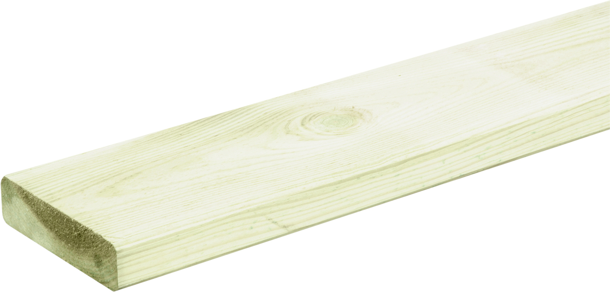 Bild 1 von Brett Kiefer gehobelt gefast 200 x 10 cm 25 mm kesseldruckimprägniert