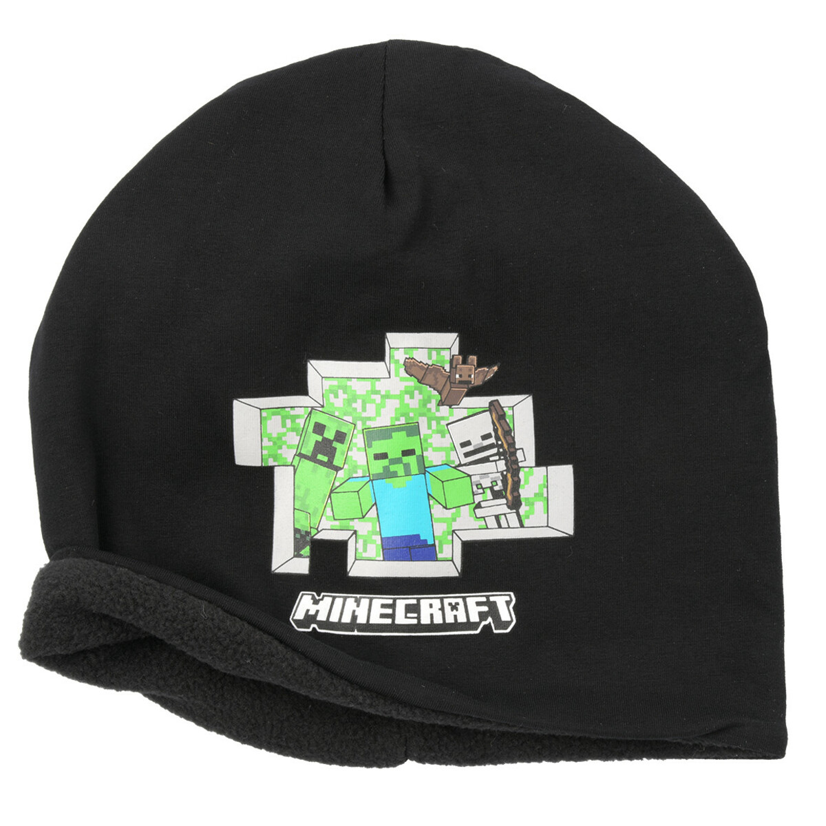 Bild 1 von Minecraft Mütze mit Print SCHWARZ / GRÜN