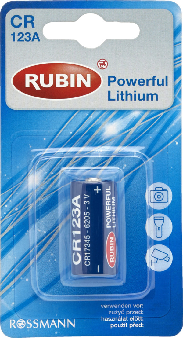 Bild 1 von RUBIN Batterie Lithium CR123A