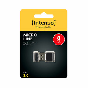 Intenso USB-Stick Micro Line 2.0 schwarz 8 GB