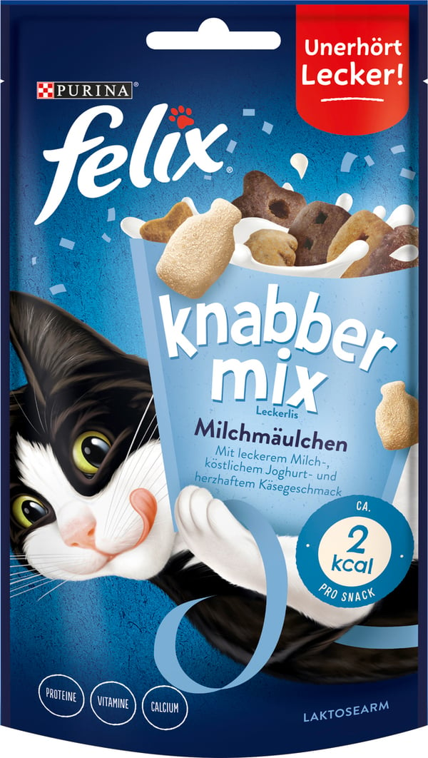 Bild 1 von Felix Knabbermix Katzensnack Milchmäulchen 60g