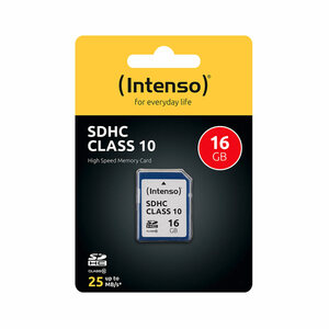 Intenso Speicherkarte SDHC Class 10 bis 25 MB/s 16 GB
