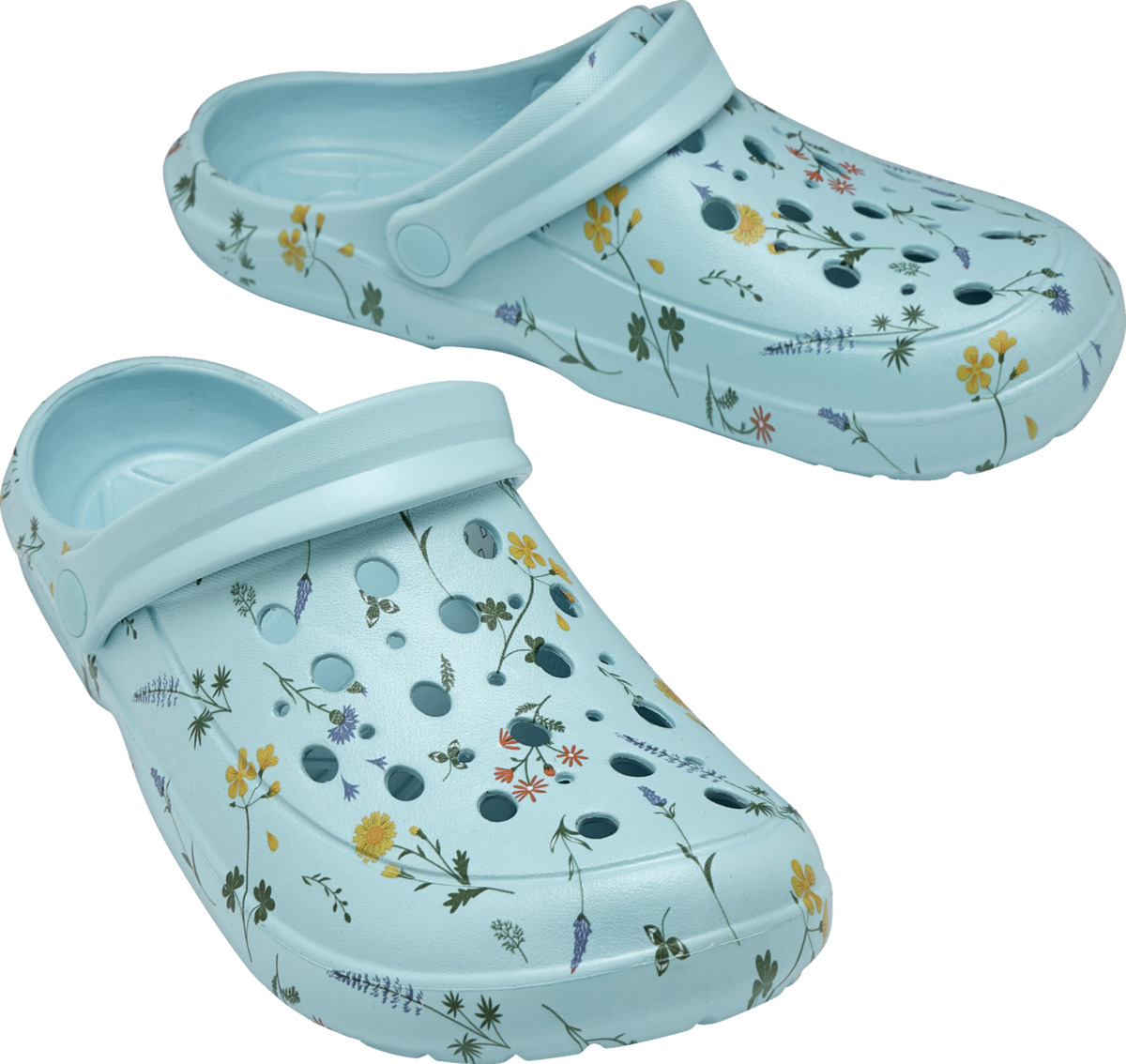 Bild 1 von IDEENWELT Damen Fashion Clog hellblau Gr. 38