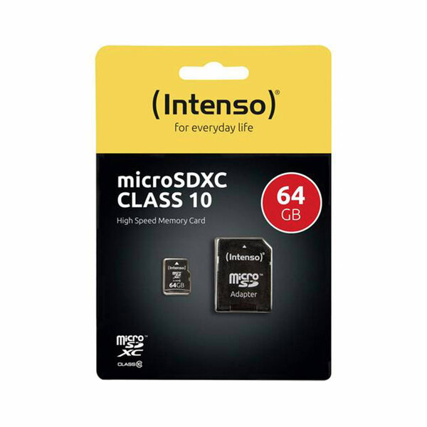 Bild 1 von Intenso Speicherkarte Micro-SDXC Class 10 mit SD-Adapter 64 GB