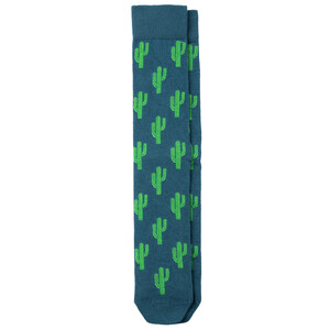 1 Paar Herren Socken mit Kaktus-Motiven DUNKELBLAU