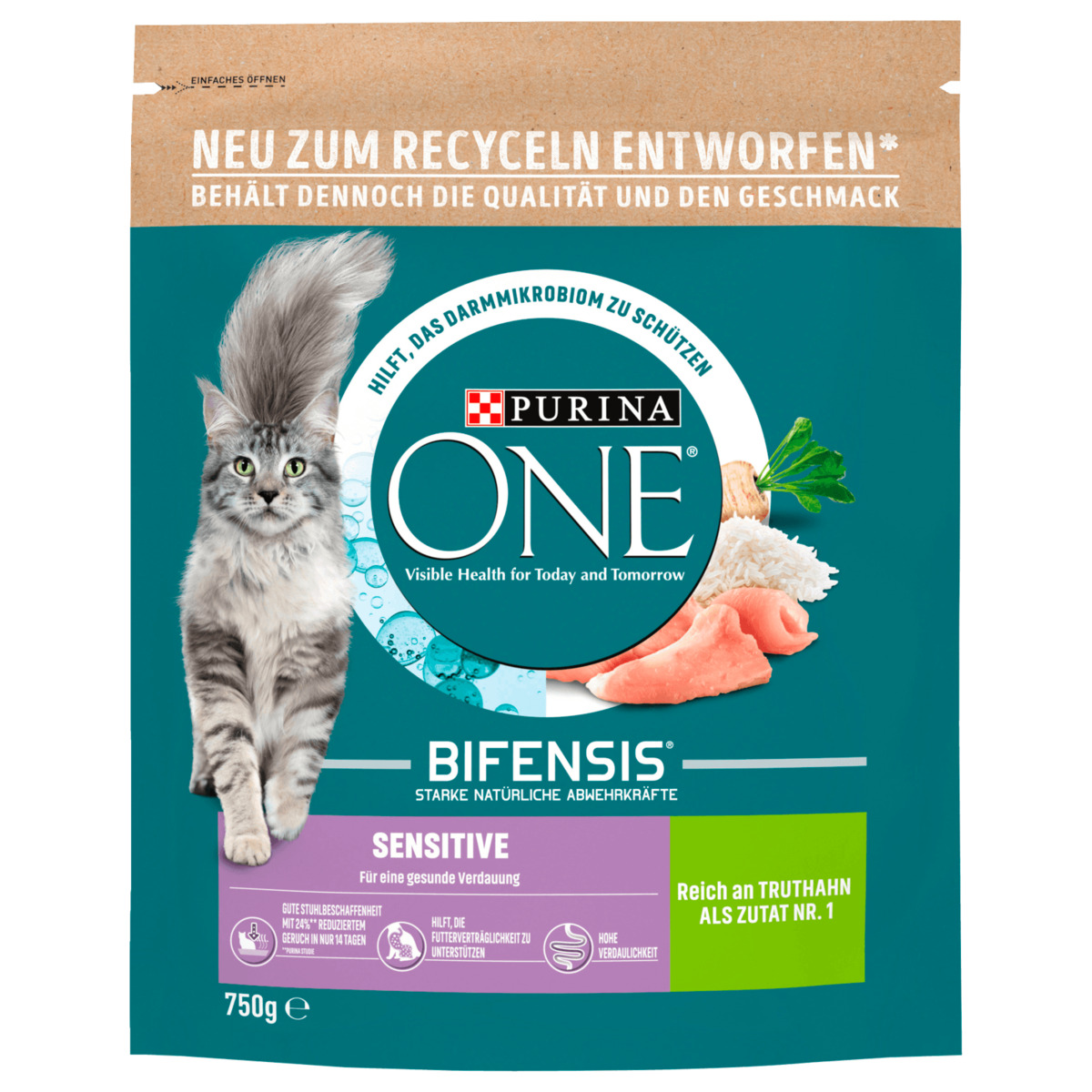Bild 1 von Purina One Bifensis Sensitive Truthahn 750g
