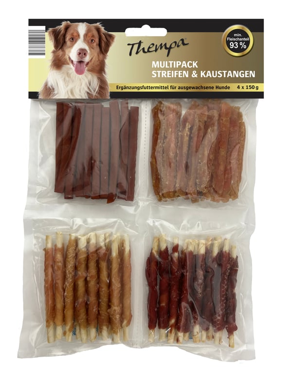 Bild 1 von Thempa Hundesnacks Multipack Streifen & Kaustangen 4 x 150 g