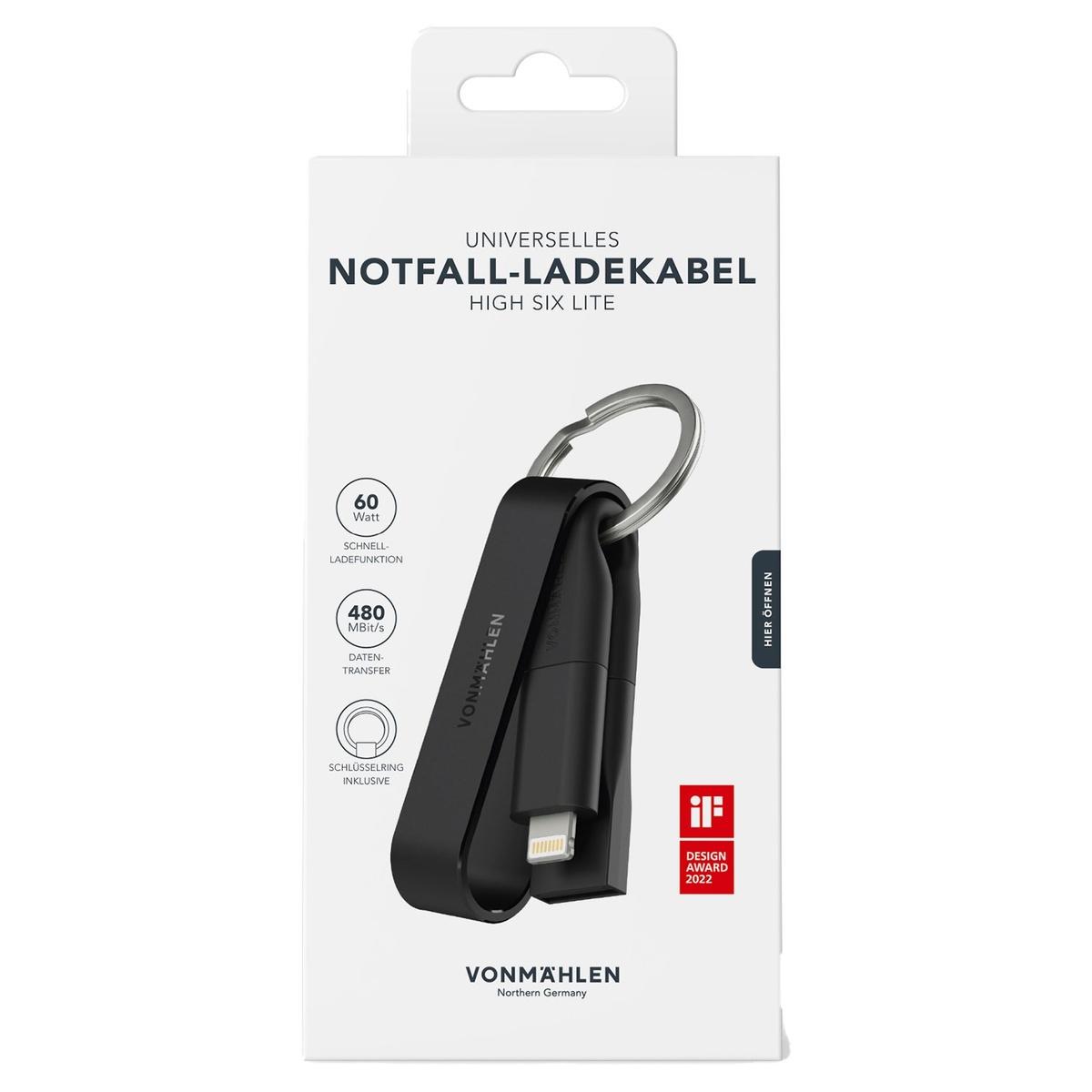 Bild 1 von VONMÄHLEN High-Six-Lite 6-in-1-Ladekabel mit Schlüsselring