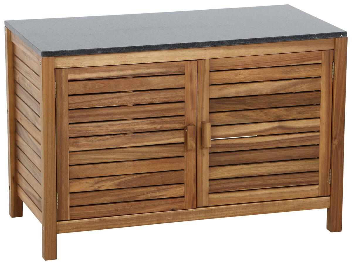 Bild 1 von OUTDOORKÜCHE L19600, Schwarz, Akaziefarben