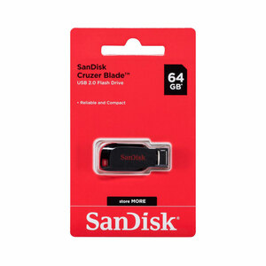 SanDisk USB-Stick Cruzer Blade 2.0 schwarz-rot 64 GB