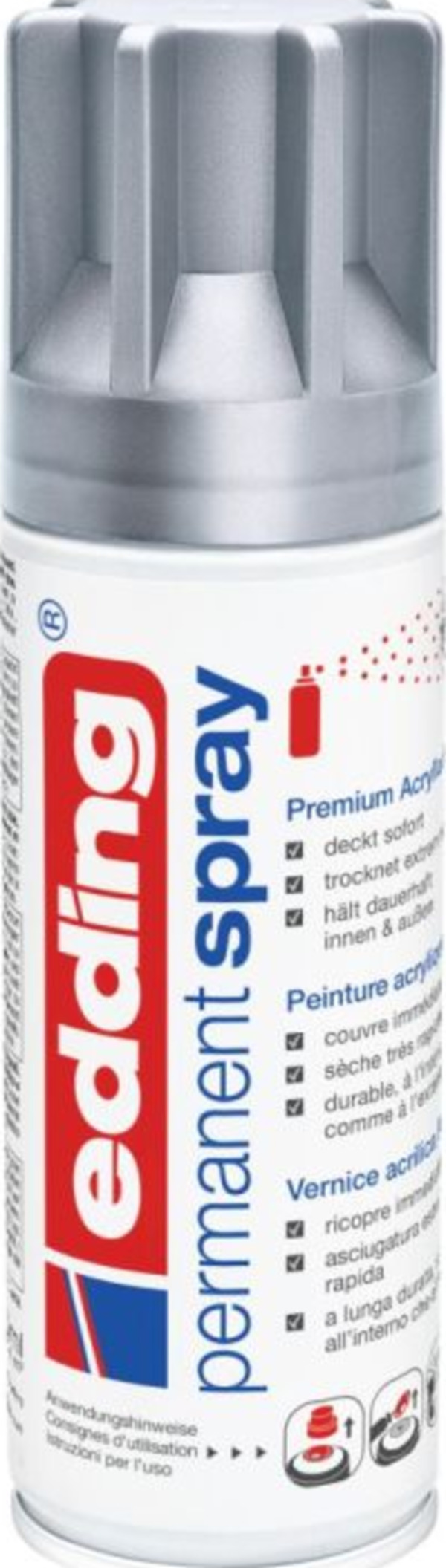 Bild 1 von Edding Permanentspray Premium-Acryllack silber seidenmatt