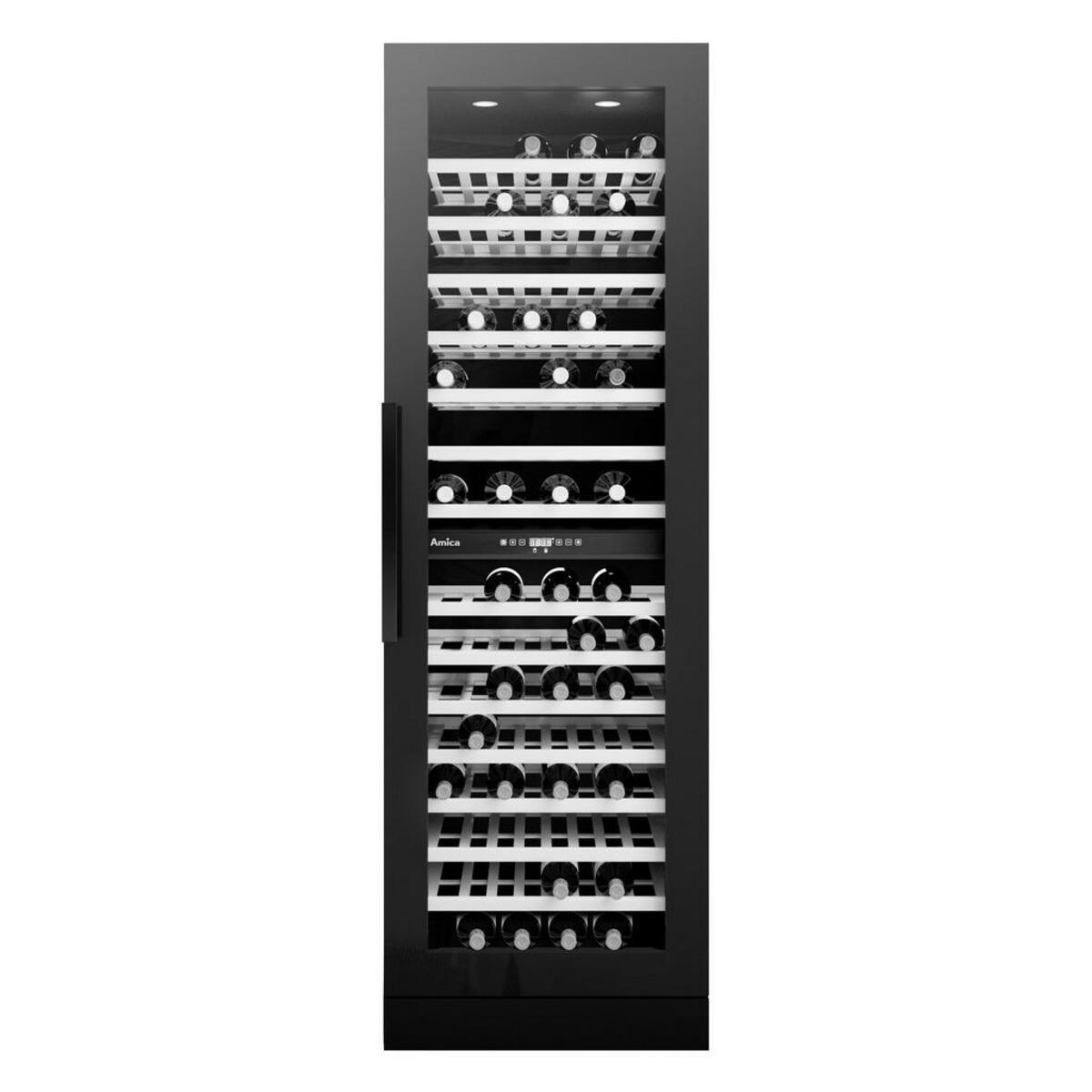 Bild 1 von Amica Weinkühlschrank, Schwarz, Glas, 59.5x185.0x57.5 cm, Küchengeräte