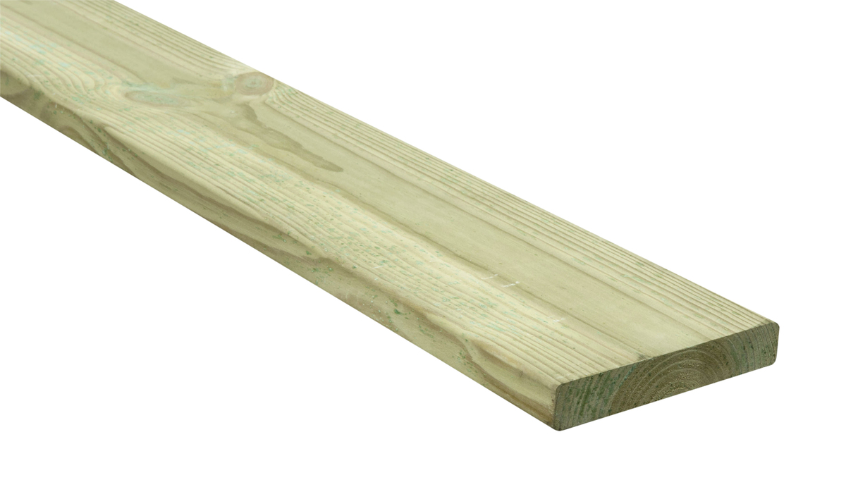 Bild 1 von Brett Kiefer gehobelt gefast 300 x 10 cm 25 mm kesseldruckimprägniert