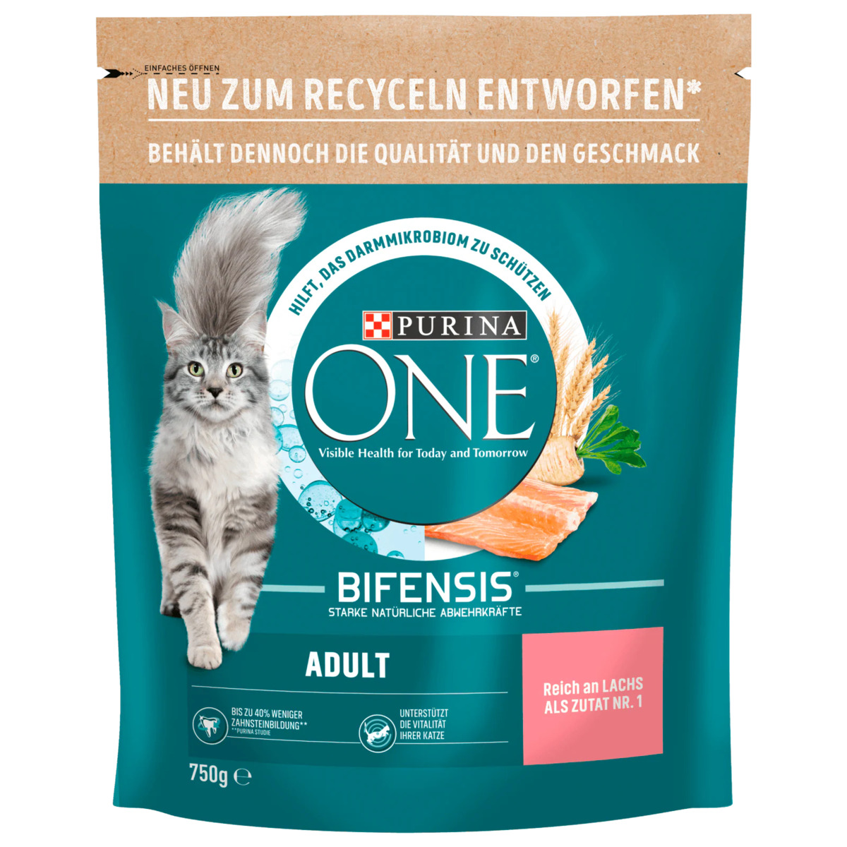 Bild 1 von Purina One Katzenfutter Adult Lachs 750g