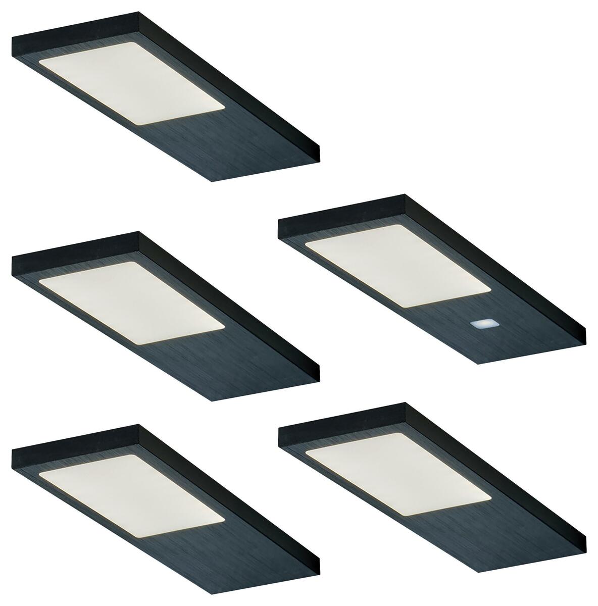 Bild 1 von Unterbauleuchten-Set 422055 5-teilig, Schwarz