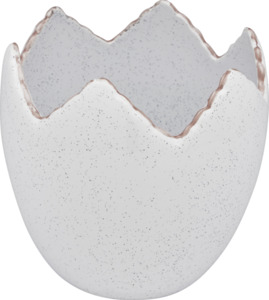 IDEENWELT Deko-Keramik-Eierschale weiß