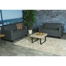 Bild 1 von Sofa-Garnitur Couch-Garnitur 2x 2er Sofa Lyon Kunstleder ~ dunkelgrau