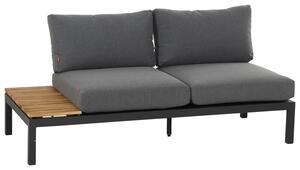 LOUNGESOFA H16600, Anthrazit, Teakfarben