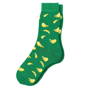 1 Paar Herren Socken mit Bananen-Motiven GRÜN