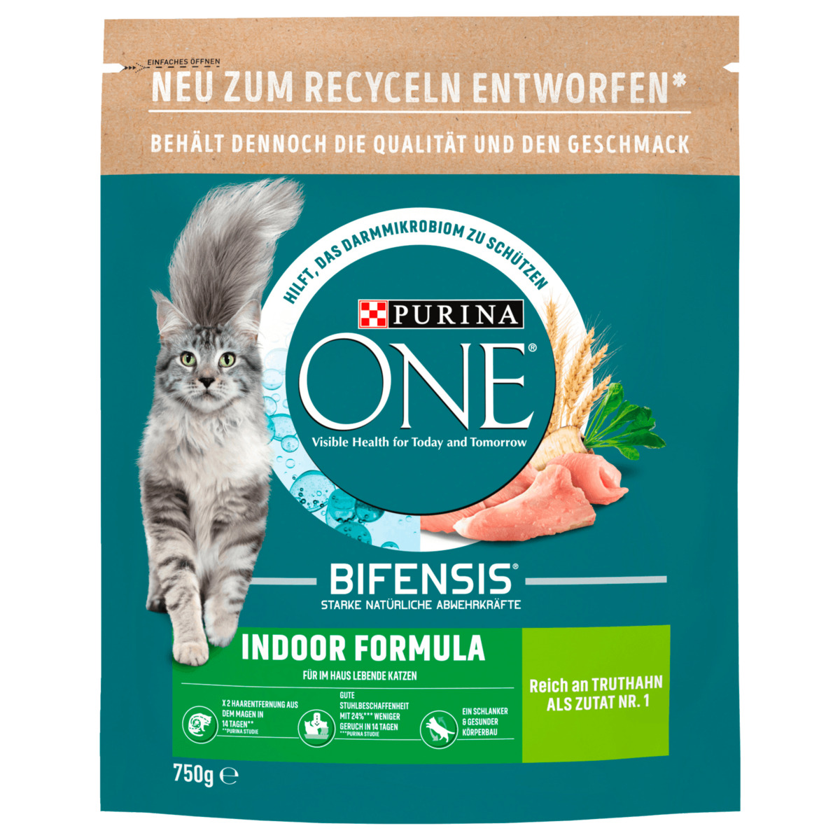 Bild 1 von Purina One Bifensis Indoor Formula Truthahn 750g