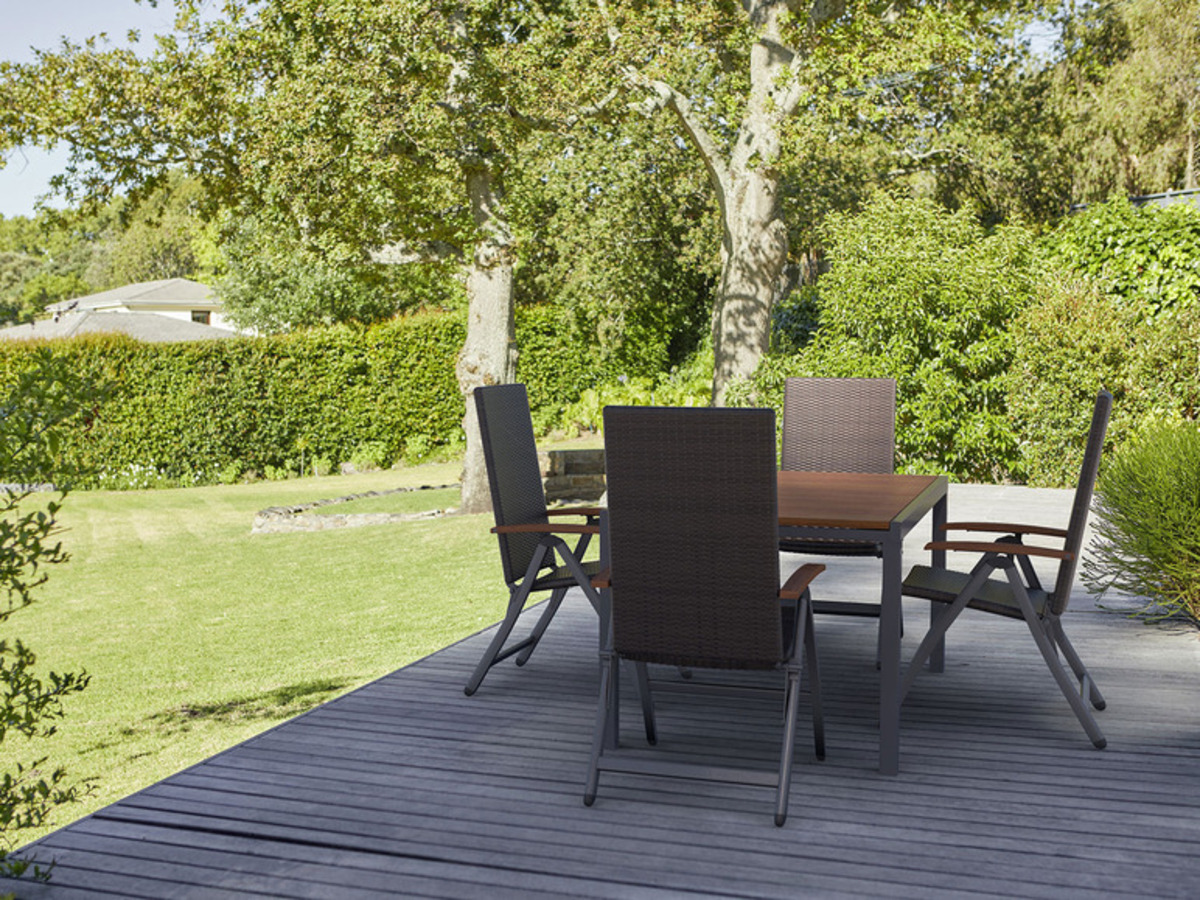 Bild 3 von LIVARNO home Geflecht Set »Valencia« 5-teilig - Ausziehtisch & 4 Klappsessel, braun