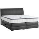Bild 1 von Novel Boxspringbett, Anthrazit, Textil, Wenge, H2 + H3, 7-Zonen, Höhe ca. 27 cm, 200x200 cm, Bettkasten, Federkernmatratze, Schlafzimmer, Betten, Doppelbetten