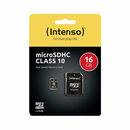 Bild 1 von Intenso Speicherkarte Micro-SDHC Class 10 mit SD-Adapter 16 GB
